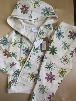 Angel Dear - Floral Hoodie and Pants Set