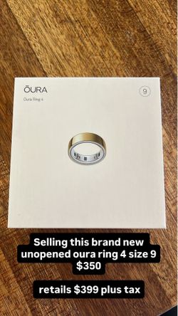 Unopened Oura Ring 4- Gold size 9