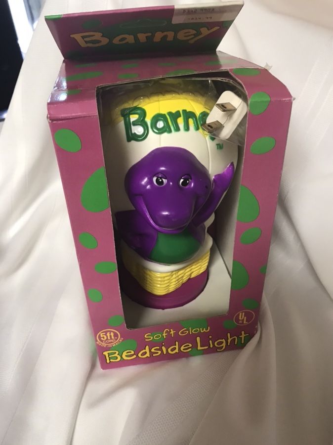 Barney 1992 Soft Glow Bedside Light (new)