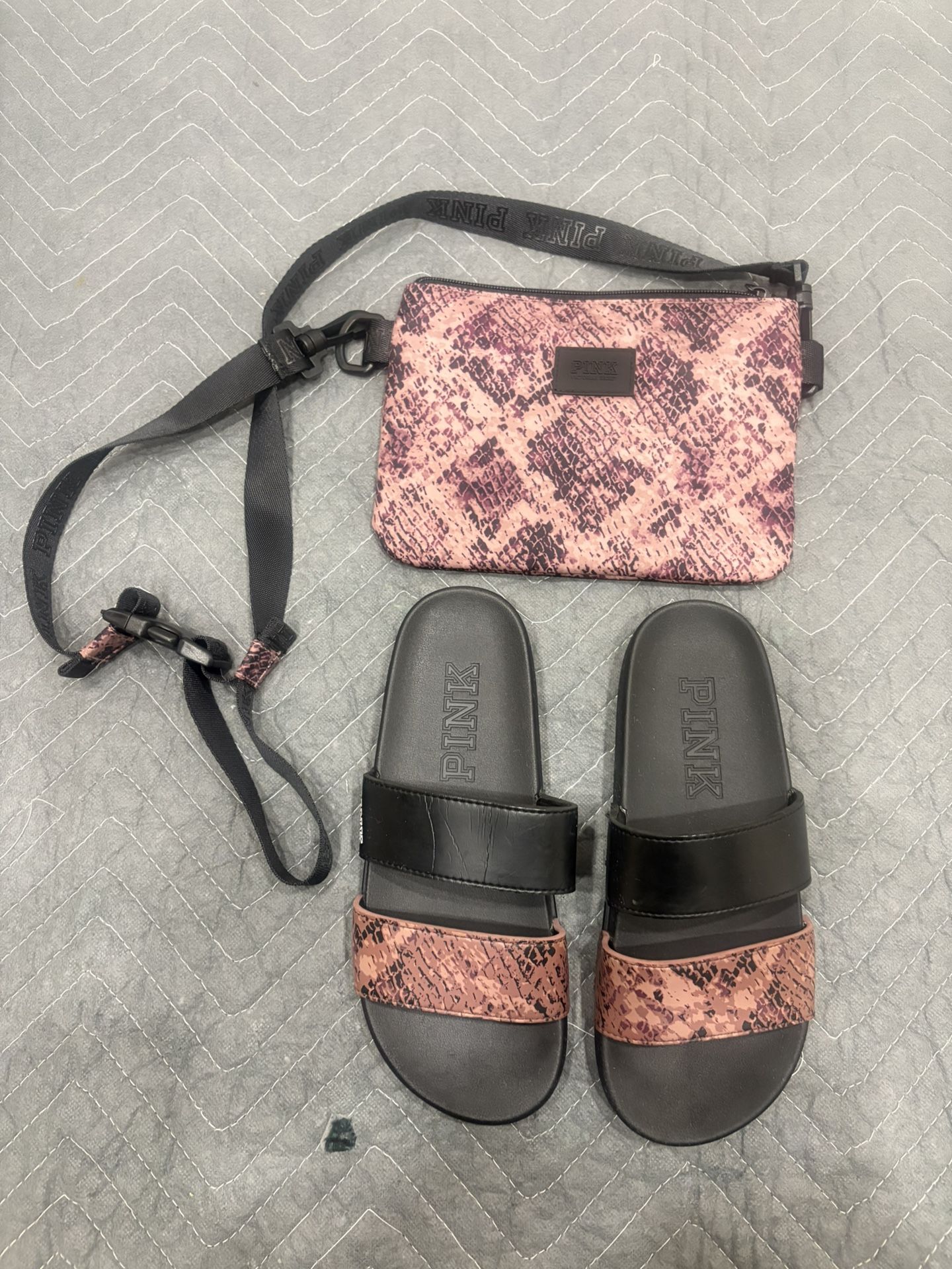 Pink Sandals & Purse