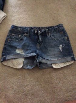 Justice denim shorts
