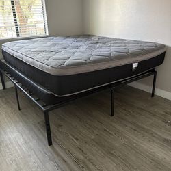 King size mattress with base & box spring