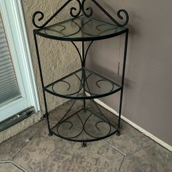 Black Iron Plant Or Book Stand For Corner 