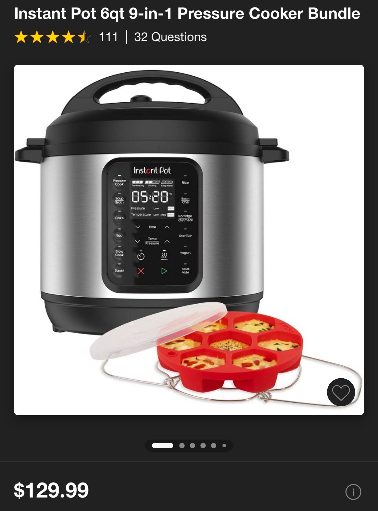 Instant Pot (6qt) 9-in-1 Electric Pressure Cooker Bundle [Brand NEW in Box], Slow Cooker, Rice Cooker, Steamer, Sauté, Yogurt Maker, Warmer & Steriliz