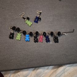 Gummy Bear Bracelet & Earrings 