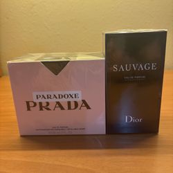 Bundle SAUVAGE Dior And Prada paradoxe 