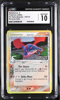 Pokemon Salamence #14 EX Delta Species Reverse Holo Stamp CGC 10 Gem Mint