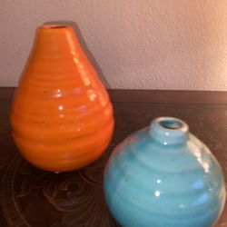 2 Unique Ceramic Vases New