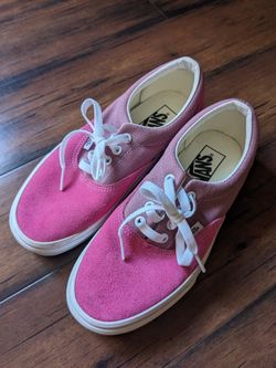 LIKE NEW Pink Suede Vans