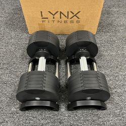 ( BRAND NEW IN BOX ) Pair Of 50lb Adjustable Dumbbells - Click On My Profile For More Gym Equipment 