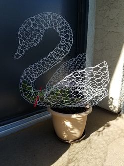 Swan Topiary Plant - 24" White