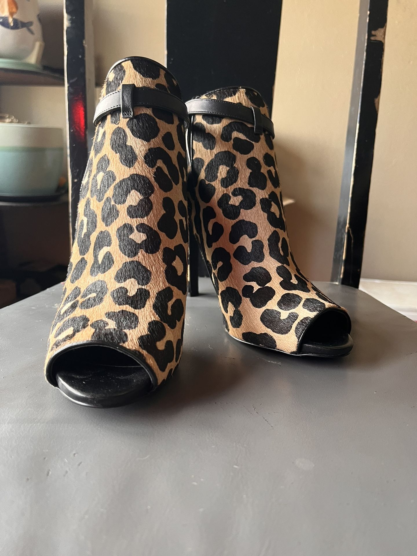 Michael Kors Leopard Print Heeled Boot