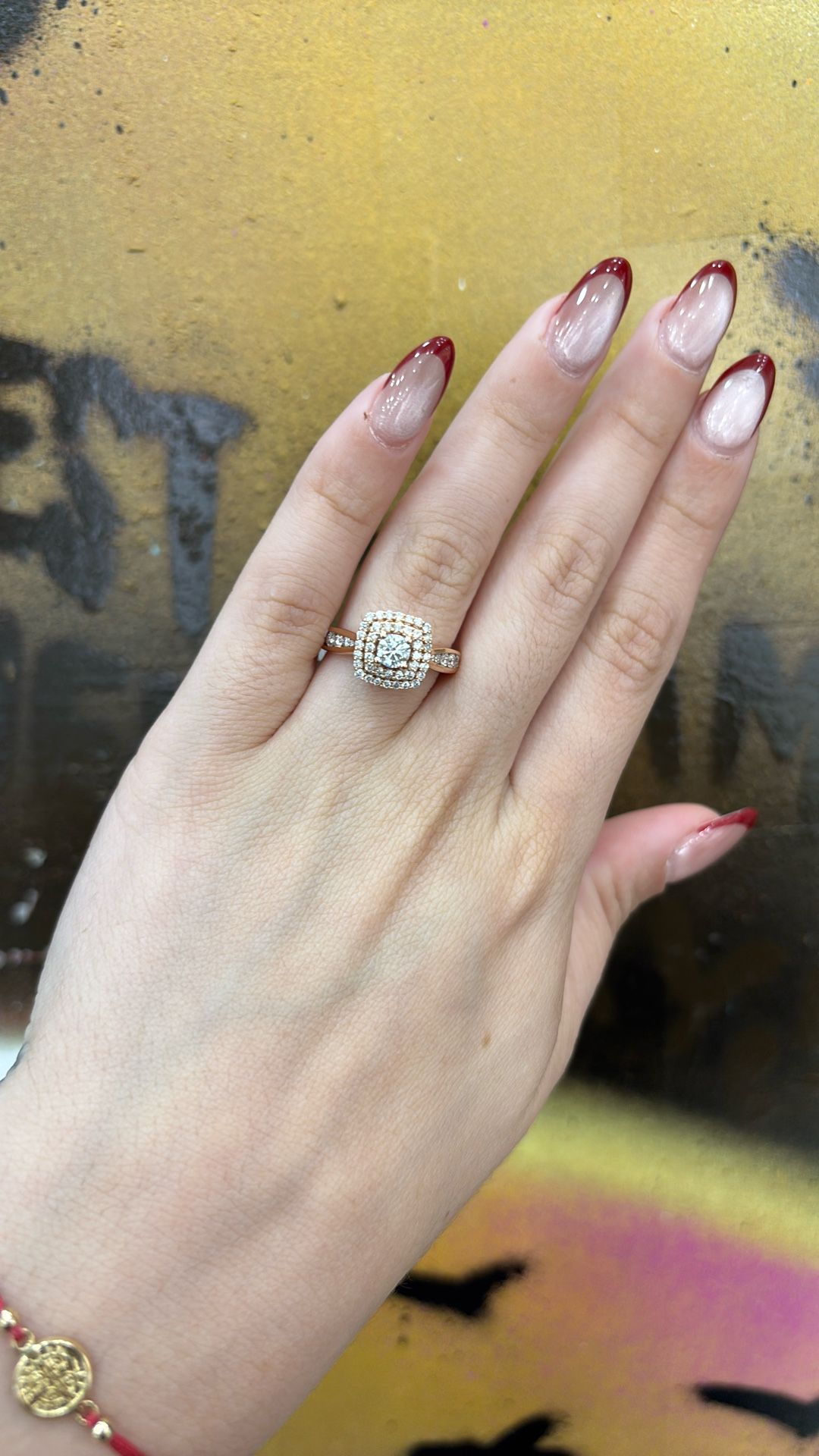 14kt Rose Gold Natural Diamonds Engagement Ring 