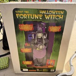 Gemmy Life Size Fortune Witch with box  Retired very HTF 2007-2008