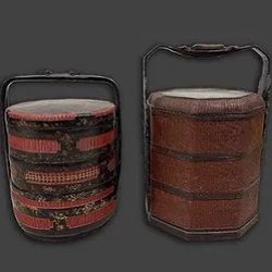 Large Chinese Vintage Rattan Baskets