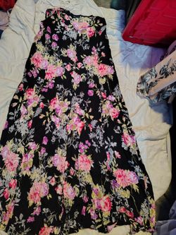 Floral button up dress