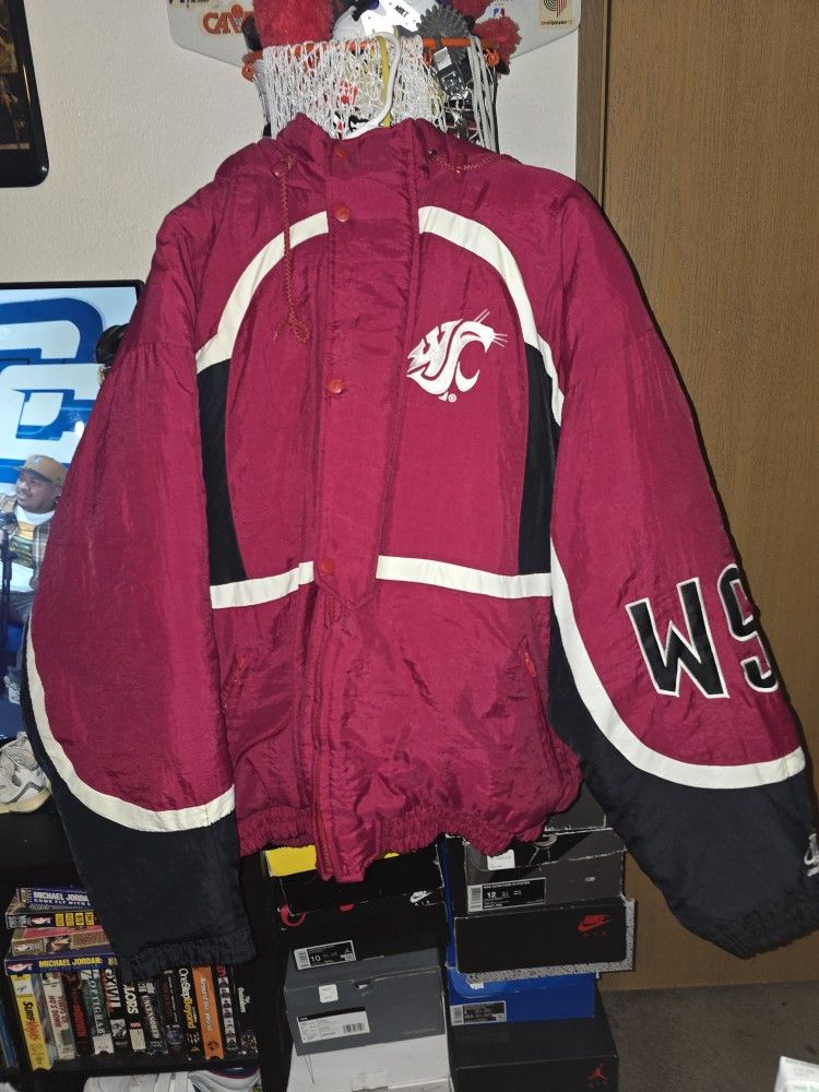 Vintage Logo Athletics Washington State Cougars Jacket Size Xl
