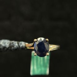 10K GOLD SAPPHIRE RING 