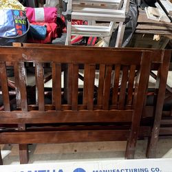 Wood Bed Frame Set – Complete – $95 OBO