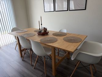 dining table and chairs
