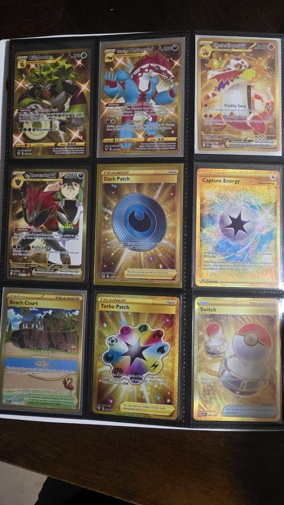 Pokemon Lot Gold Cards