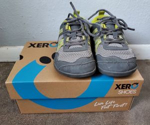 Xero Prio Youth Gray Lime Barefoot Sneakers Size 13