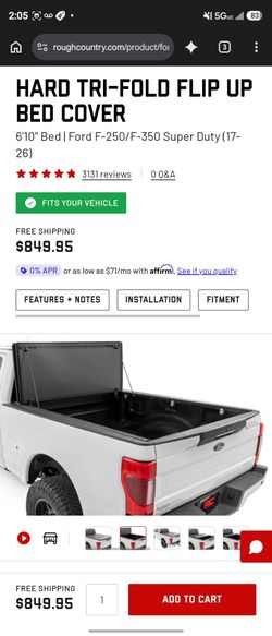 17+ F250 Bed Cover