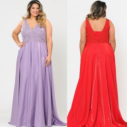 New With Tags Rhinestone With Pockets & Corset Back Long Formal Dress & Prom Dress $215