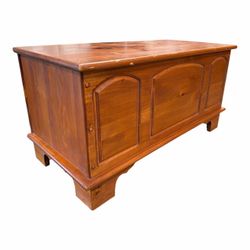 Vintage Wood Blanket Hope Chest Storage Trunk 36”