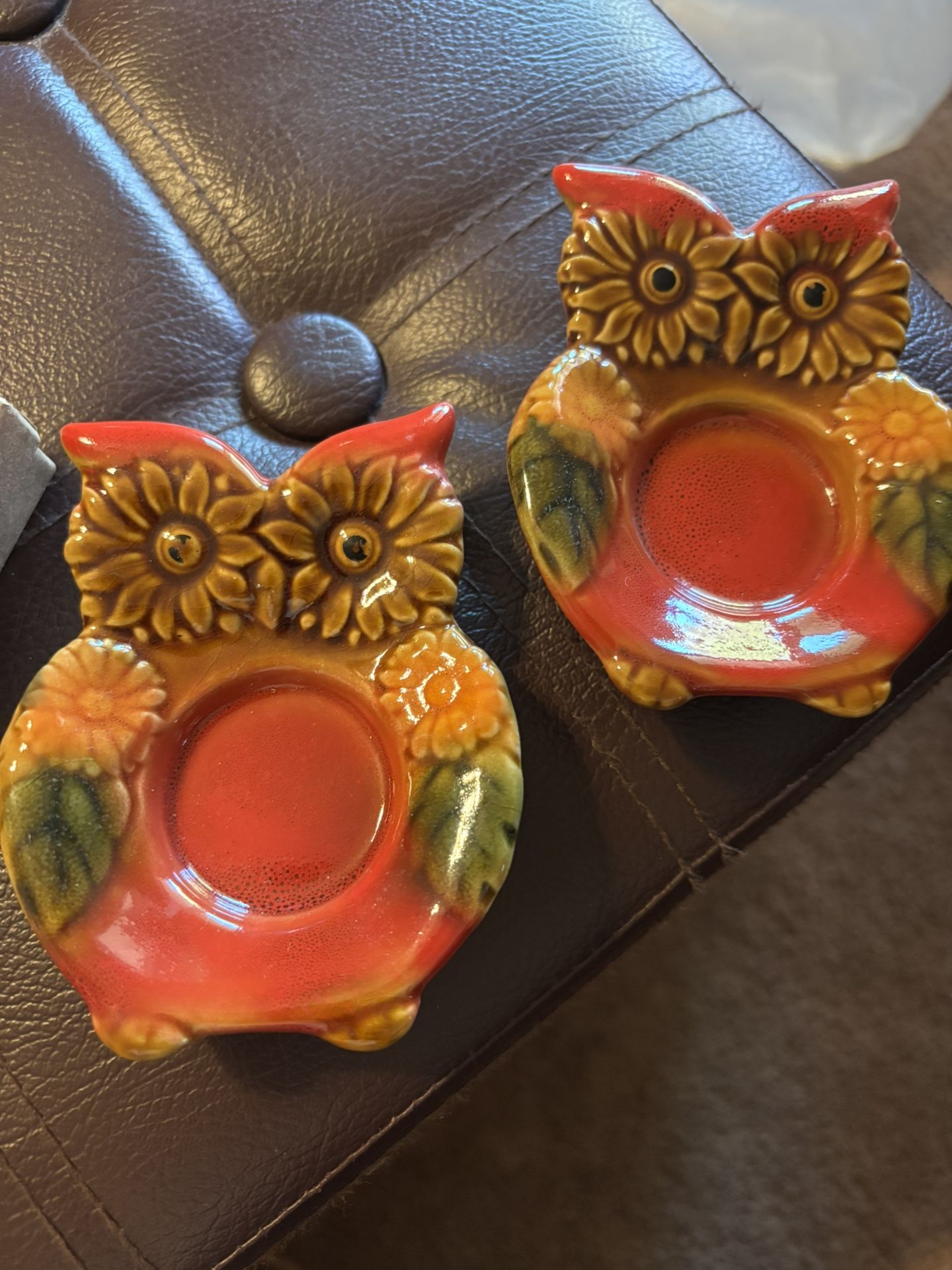 Owl vintage Candle Holders 