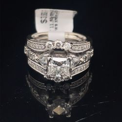 14KT White Gold Diamond Ring 11.50g Size 5-1/2 172185/13