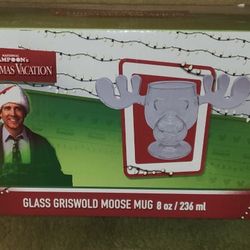 National Lampoon Christmas Vacation Moose Mug Glass 8oz