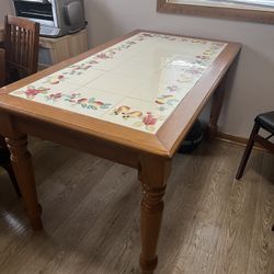 Wood Table. 54” X 30”. Very Strong And Sturdy