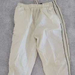 Fleece-lined Warm-up Pants With Nylon Shell - Medium