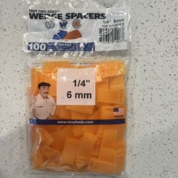 Wedge Tile Spacers 1/4” 6mm - Espaciadores Cuña