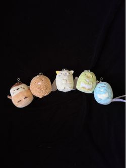 San-X Sumikko Gurashi Mini Plush Keychains – Set of 5 Kawaii Mascots