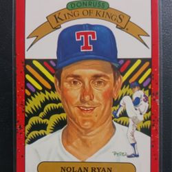 1989 Donruss King Of Kings Nolan Ryan *Error Card* Missing Card Number On The Back