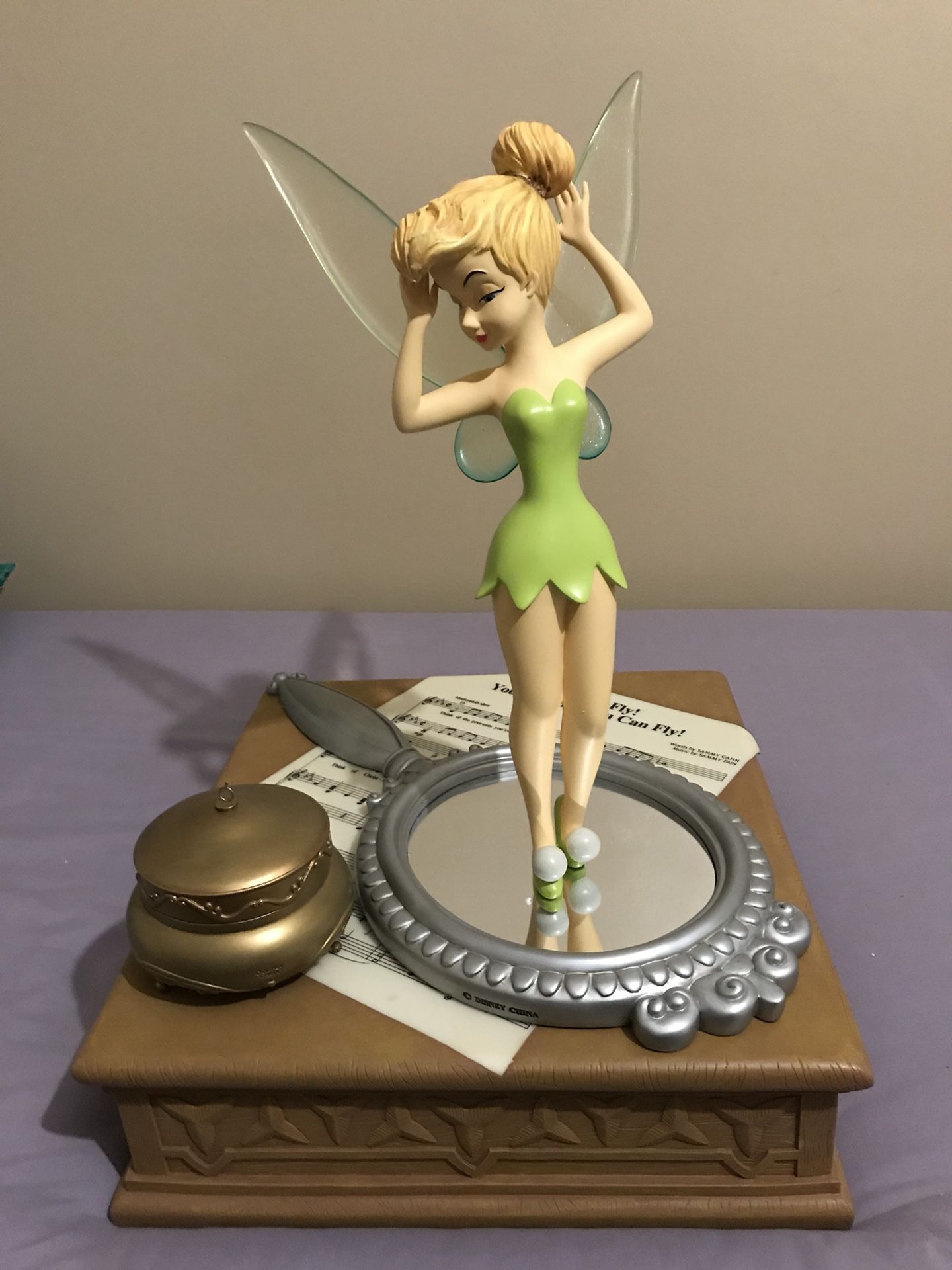 Tinkerbell On Mirror Big Figurine