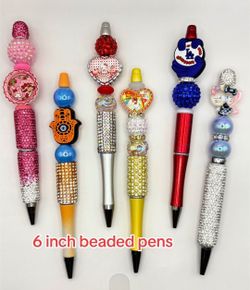 6 Inch Decorative Beaded Pens