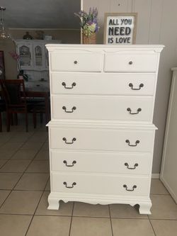SOLID WOOD TALL DRESSER