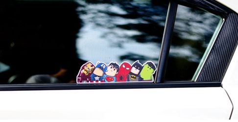 Marvel DC Comics Superhero Vinyl Sticker
