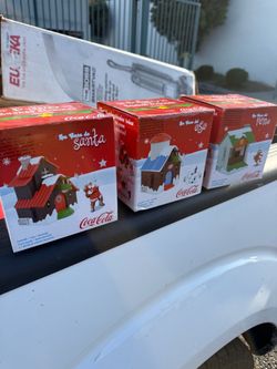 Coca-Cola Christmas Village Figurine Set