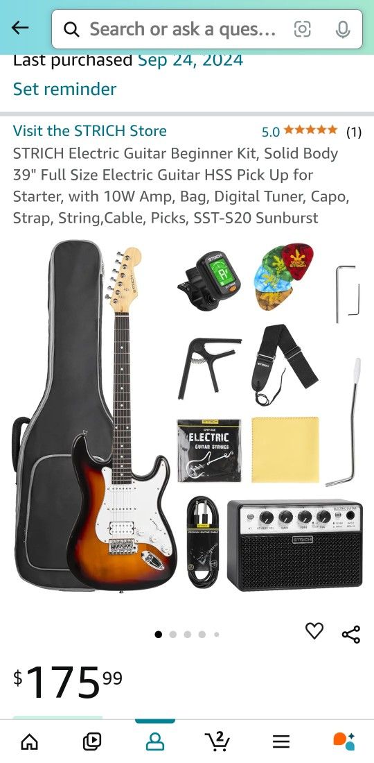 Strich Electric Guitar Beginner Kit