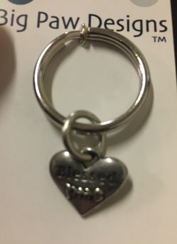 BLESSED keychain with fishbone for cat lovers