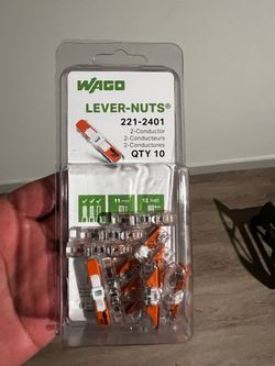 WAGO 221 Lever Nuts 2-Conductor ((contact info removed)) - 6 Packs - NEW