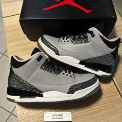 Jordan 3 Wolf Grey SIZE 9 RARE CLEAN