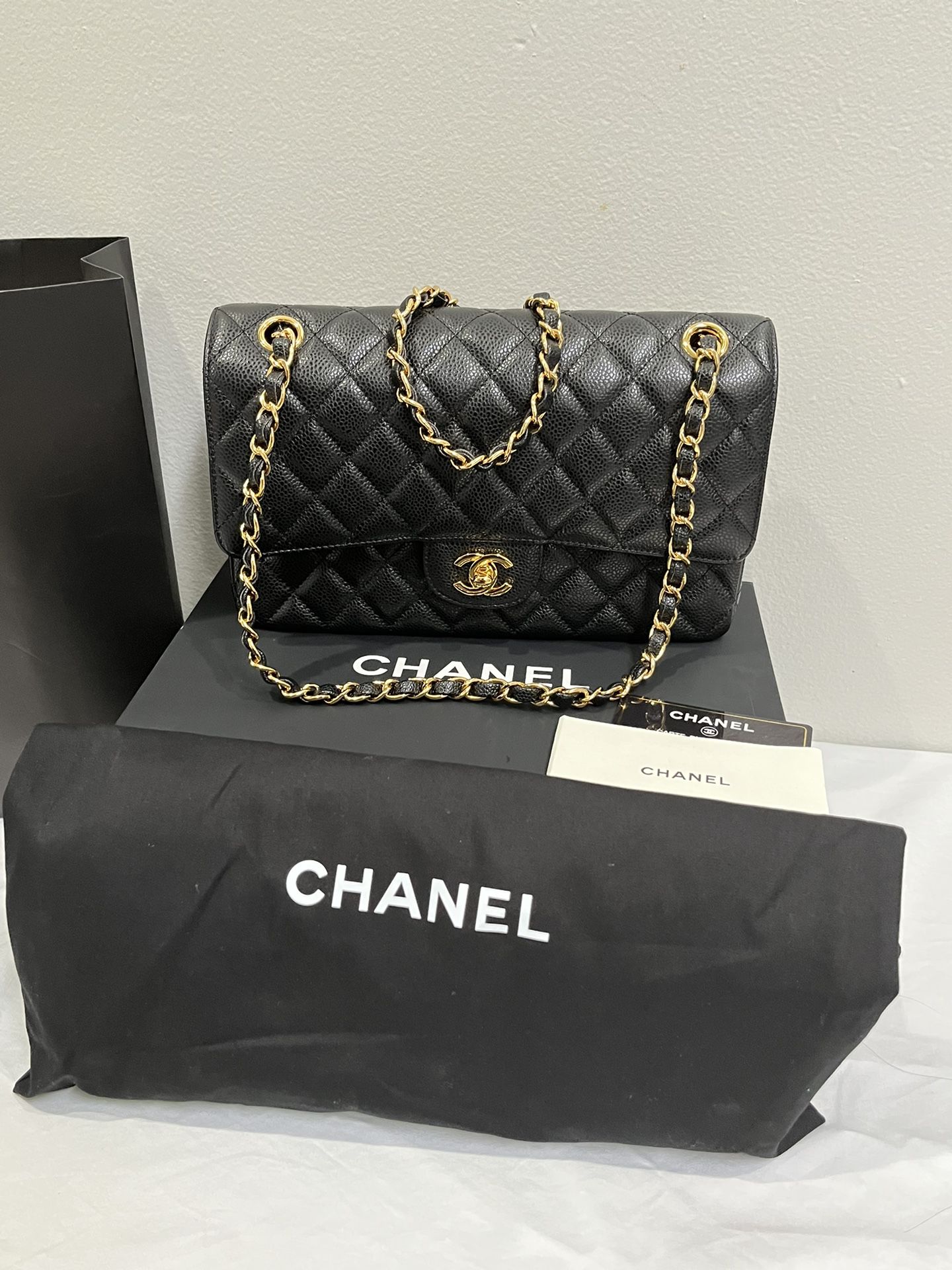 Brand New authentic Chanel Cavier Quilted Black Medium Double Flap bag for  Sale in Valley Stream, NY - OfferUp