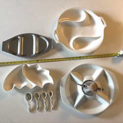 Serving Trays & Spoons 9 Pieces