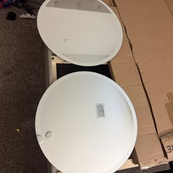 Pair Of 2 Round Mirrors 