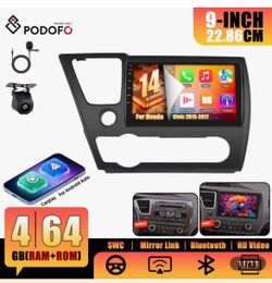 "4+64GB Touchscreen Radio for Honda Civic 2013-2017